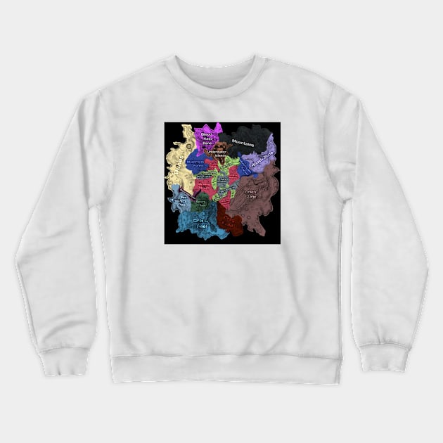 Crater Map Crewneck Sweatshirt by juliaburrges